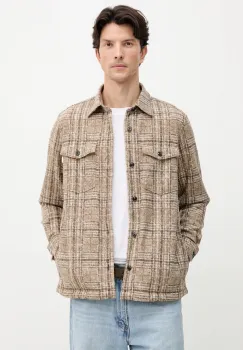 Joop! camasa din amestec de lana jacheta bej barbateasca standard cu guler clasic 30048785 imagine