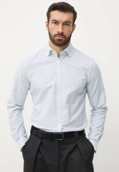 Joop! camasa din bumbac barbati, culoarea alb, cu guler button-down, regular, 30044861 imagine