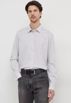 Joop! camasa din bumbac barbati, culoarea gri, cu guler clasic, slim imagine