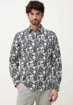 Joop! camasa din bumbac culoarea bleumarin, cu guler clasic, regular, 30101545 imagine