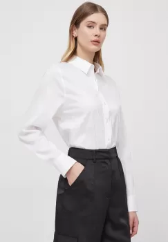 Joop! camasa femei, culoarea alb, cu guler clasic, regular imagine