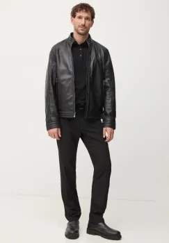 Joop! geaca de piele barbati, culoarea negru, de tranzitie, 80000718 2620019 imagine