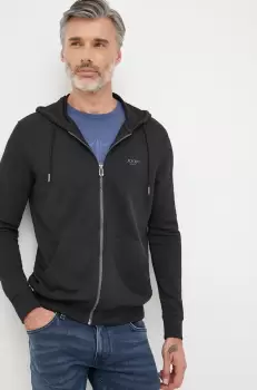 Joop! hanorac de bumbac barbati, culoarea negru, neted imagine