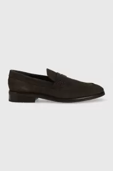Joop! mocasini din piele intoarsa Velluto barbati, culoarea maro imagine