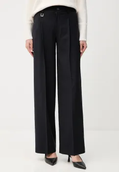 Joop! pantaloni culoarea bleumarin, lat, high waist, 30048839 imagine