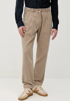Joop! pantaloni de catifea cord culoarea bej, drept, 30043857 imagine