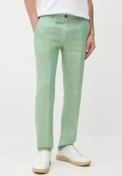 Joop! pantaloni din in Hank culoarea verde, cu fason chinos, 30042198 10017599 imagine