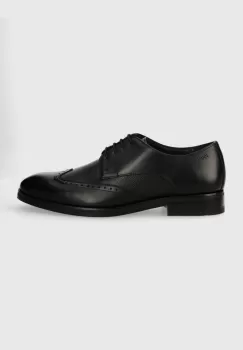 Joop! pantofi de piele Kleitos barbati, culoarea negru, 4140004393 imagine