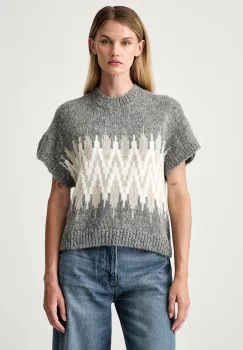 Joop! pulover cu maneca scurta pentru femei cu amestec de lana imagine