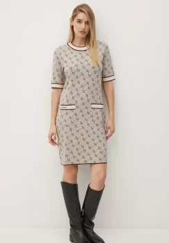 Joop! rochie culoarea bej, mini, drept, 30042805 imagine