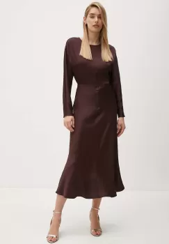 Joop! rochie culoarea maro, midi, drept, 30042881 imagine