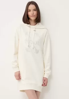 Joop! rochie din bumbac culoarea bej, mini, drept, 30042821 imagine