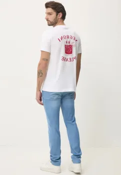 Joop! tricou din bumbac barbati, culoarea alb, cu imprimeu, 30045502 imagine