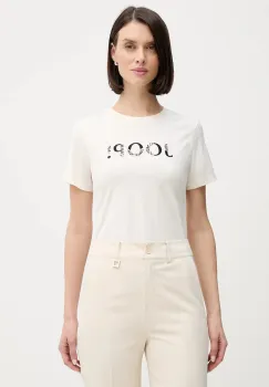 Joop! tricou din bumbac culoarea bej, 30100842 imagine