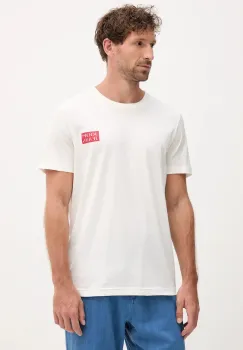 Joop! tricou din bumbac culoarea bej, cu imprimeu, 30047004 imagine