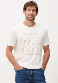 Joop! tricou din bumbac culoarea bej, cu imprimeu, 30047429 imagine