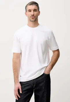 Joop! tricou din bumbac culoarea bej, uni, 30042457 imagine