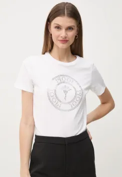Joop! tricou din bumbac femei, culoarea alb, 30042942 imagine