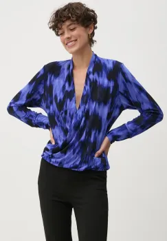 Joseph Ribkoff bluza femei, culoarea albastru marin, modelator, 244075 imagine