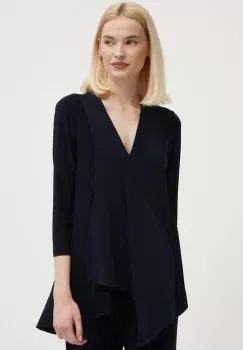 Joseph Ribkoff bluza femei, culoarea albastru marin, neted, 161066 imagine