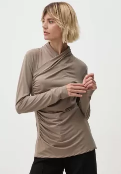 Joseph Ribkoff bluza femei, culoarea bej, neted, 243148 imagine