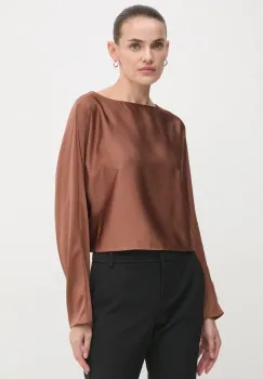 Joseph Ribkoff bluza femei, culoarea maro, uni, 244110 imagine