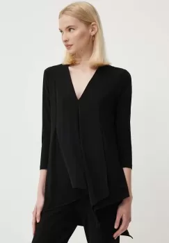 Joseph Ribkoff bluza femei, culoarea negru, neted, 161066 imagine