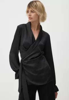 Joseph Ribkoff bluza femei, culoarea negru, neted, 243086 imagine