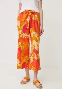 Joseph Ribkoff pantaloni din in culoarea portocaliu, lat, high waist, 242910 imagine