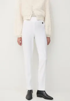 Joseph Ribkoff pantaloni femei, culoarea alb, mulata, high waist, 144092 imagine