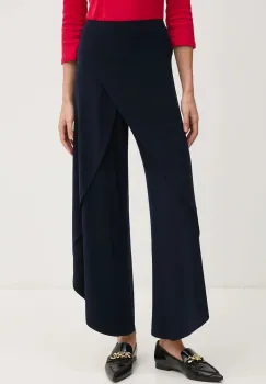 Joseph Ribkoff pantaloni femei, culoarea albastru marin, lat, high waist, 211494 imagine