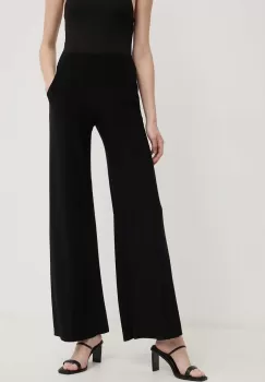 Joseph Ribkoff pantaloni femei, culoarea negru, evazati, high waist, 161096 imagine