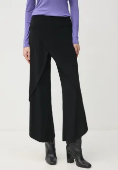 Joseph Ribkoff pantaloni femei, culoarea negru, lat, high waist, 211494 imagine