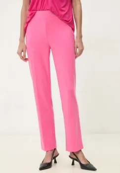 Joseph Ribkoff pantaloni femei, culoarea roz, drept, high waist, 143105S25 imagine