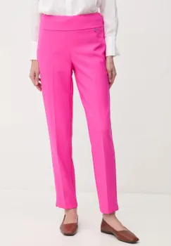 Joseph Ribkoff pantaloni femei, culoarea roz, fason tigareta, high waist, 241231 imagine