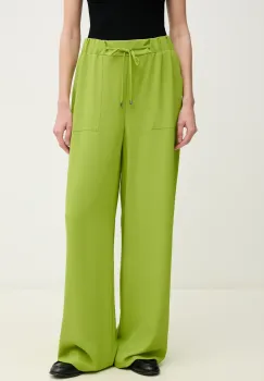 Joseph Ribkoff pantaloni femei, culoarea verde, lat, high waist, 251185 imagine