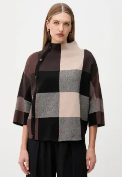 Joseph Ribkoff pulover culoarea maro, cu turtleneck, 254976 imagine