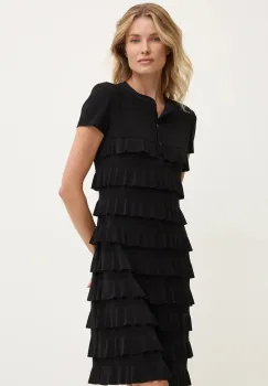 Joseph Ribkoff rochie culoarea negru, mini, drept, 211350 imagine