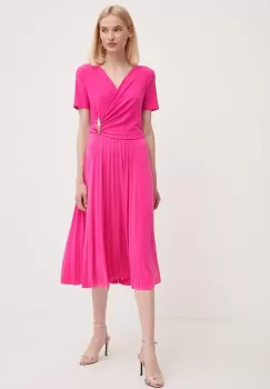 Joseph Ribkoff rochie culoarea roz, midi, evazati, 241013 imagine