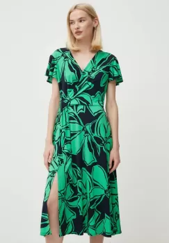 Joseph Ribkoff rochie culoarea verde, midi, evazati, 241052 imagine