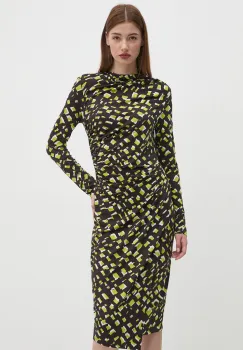 Joseph Ribkoff rochie culoarea verde, midi, mulata, 243061 imagine