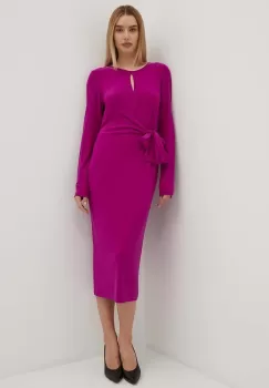 Joseph Ribkoff rochie culoarea violet, midi, mulata, 243032 imagine