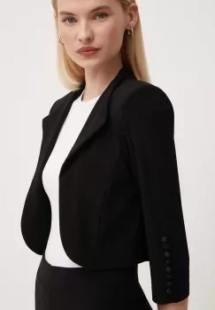 Joseph Ribkoff sacou culoarea negru, desfacut, neted, 213707 imagine