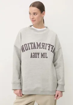 JOYINME bluza Affirmation femei, culoarea gri, cu imprimeu, Affirmation imagine
