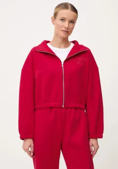 JOYINME hanorac yoga Zip Flow culoarea rosu, uni, Zip.Flow imagine