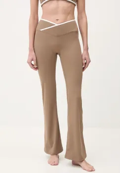 JOYINME pantaloni de yoga Dual Essence culoarea maro, cu imprimeu, Dual Essence imagine