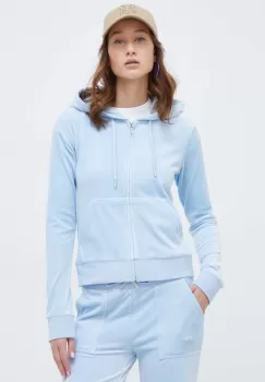 Juicy Couture bluza din velur cu gluga, cu imprimeu imagine