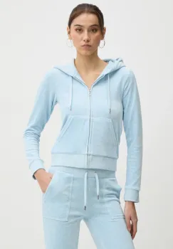 Juicy Couture bluza femei, cu gluga, neted, JCAP176 imagine