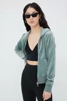 Juicy Couture bluza femei, culoarea verde, neted imagine