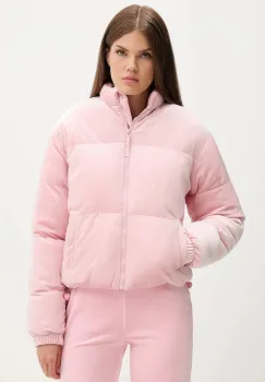 Juicy Couture geaca culoarea roz, de tranzitie, oversize, JCOIJ224556 imagine